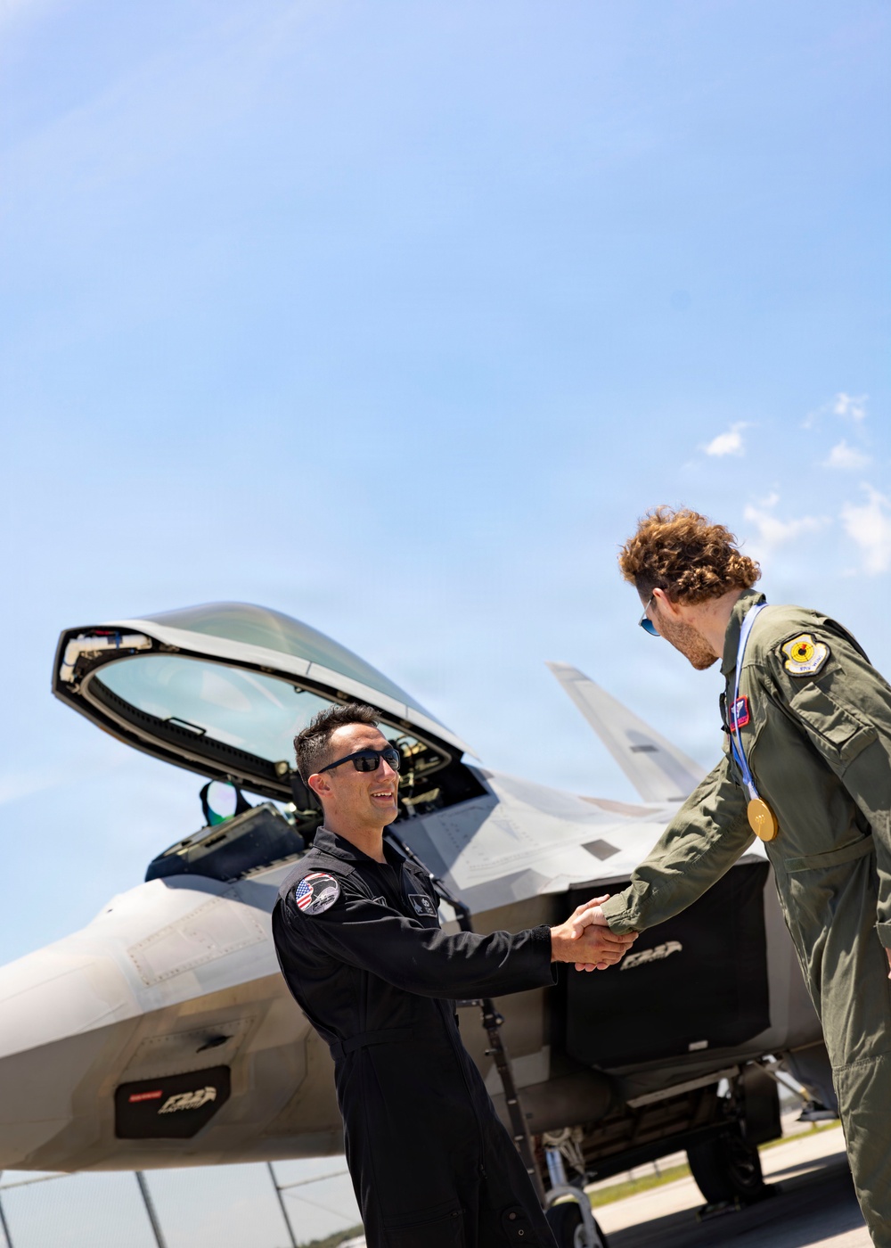 Crossing Arenas: Matthew Tkachuk Visits the F-22 Raptor Demonstration Team