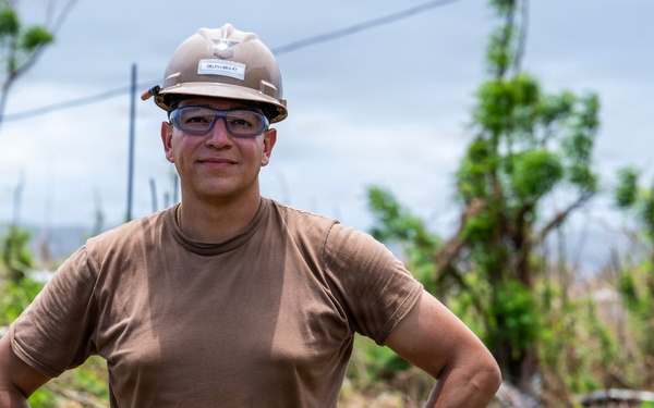 NMCB 1 Sailors conduct roof restoration operations in Saipan following Super Typhoon Sinlaku