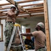 NMCB 1 Sailors conduct roof restoration operations in Saipan following Super Typhoon Sinlaku