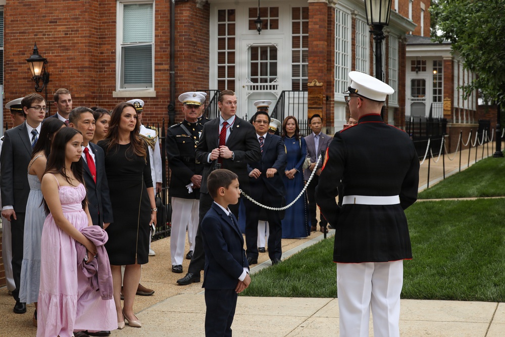 Marine Barracks Washington Hosts Acting Secretary of Navy the Honorable Hung Cao