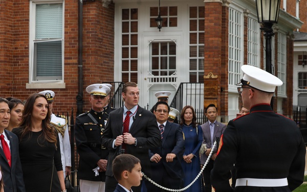 Marine Barracks Washington Hosts Acting Secretary of Navy the Honorable Hung Cao
