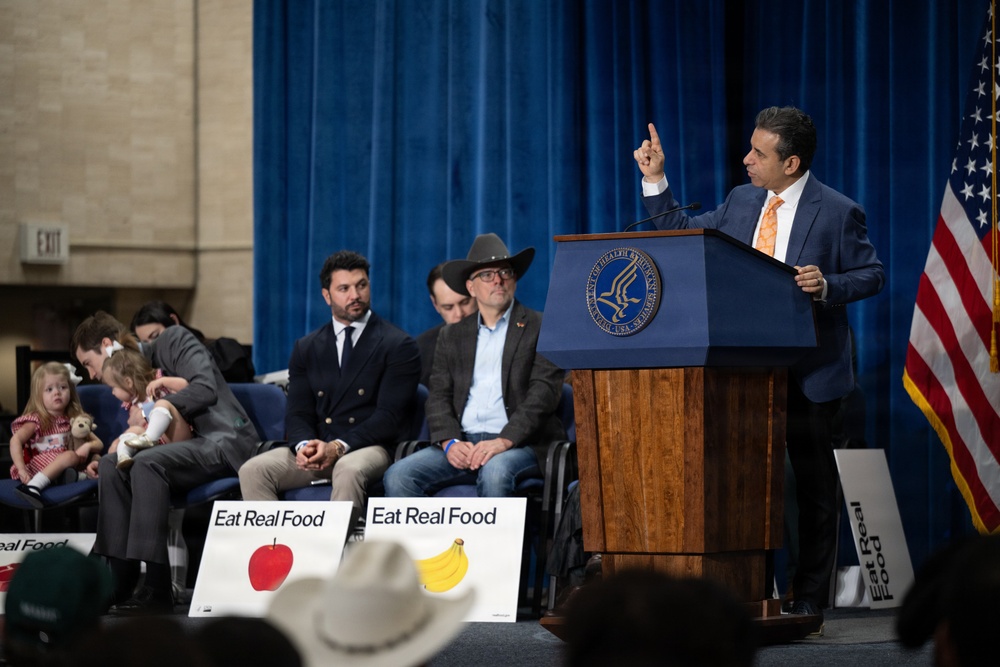 The U.S. Department of Health and Human Services Secretary Robert F. Kennedy, Jr. and U.S. Department of Agriculture Secretary Brooke Rollins announced the new food pyramid