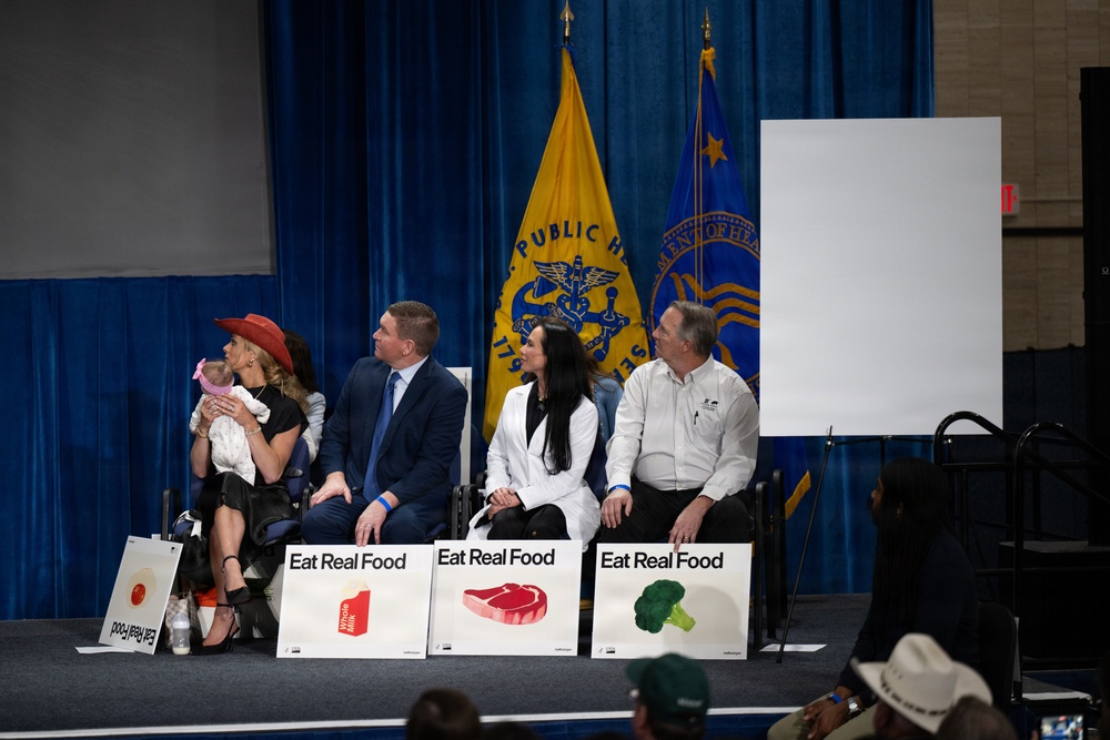 The U.S. Department of Health and Human Services Secretary Robert F. Kennedy, Jr. and U.S. Department of Agriculture Secretary Brooke Rollins announced the new food pyramid