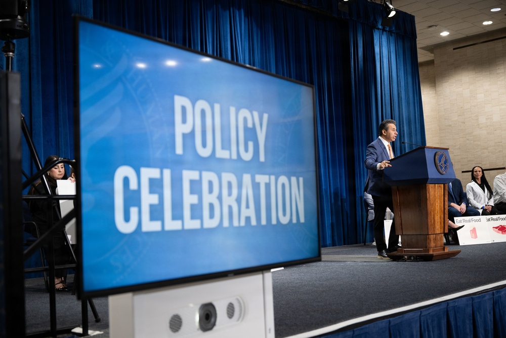 The U.S. Department of Health and Human Services Secretary Robert F. Kennedy, Jr. and U.S. Department of Agriculture Secretary Brooke Rollins announced the new food pyramid