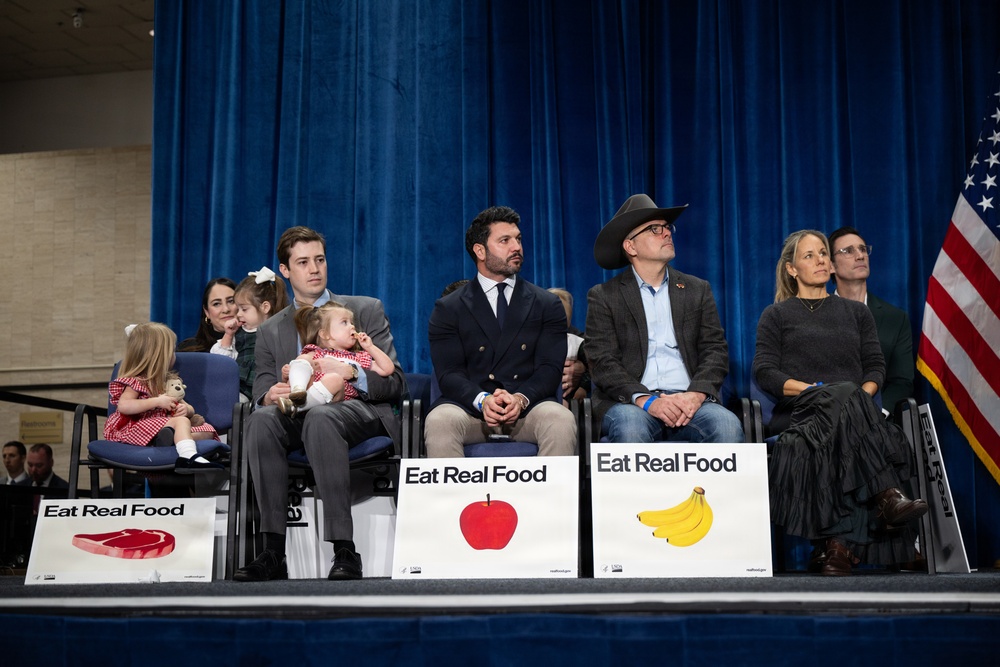 The U.S. Department of Health and Human Services Secretary Robert F. Kennedy, Jr. and U.S. Department of Agriculture Secretary Brooke Rollins announced the new food pyramid