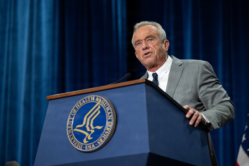 The U.S. Department of Health and Human Services Secretary Robert F. Kennedy, Jr. and U.S. Department of Agriculture Secretary Brooke Rollins announced the new food pyramid