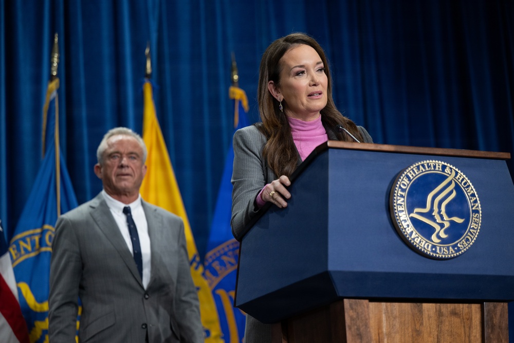 The U.S. Department of Health and Human Services Secretary Robert F. Kennedy, Jr. and U.S. Department of Agriculture Secretary Brooke Rollins announced the new food pyramid