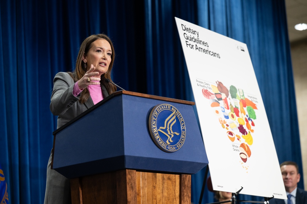 The U.S. Department of Health and Human Services Secretary Robert F. Kennedy, Jr. and U.S. Department of Agriculture Secretary Brooke Rollins announced the new food pyramid