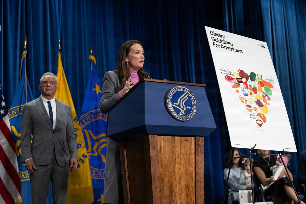 The U.S. Department of Health and Human Services Secretary Robert F. Kennedy, Jr. and U.S. Department of Agriculture Secretary Brooke Rollins announced the new food pyramid