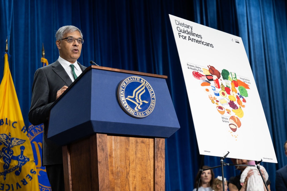 The U.S. Department of Health and Human Services Secretary Robert F. Kennedy, Jr. and U.S. Department of Agriculture Secretary Brooke Rollins announced the new food pyramid