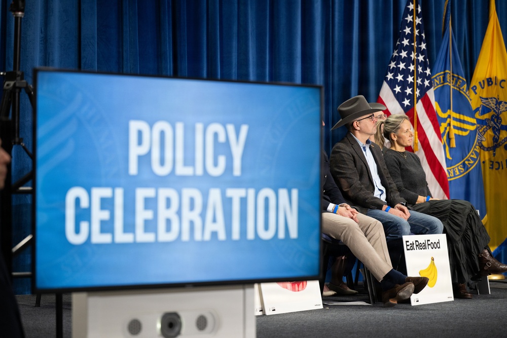 The U.S. Department of Health and Human Services Secretary Robert F. Kennedy, Jr. and U.S. Department of Agriculture Secretary Brooke Rollins announced the new food pyramid
