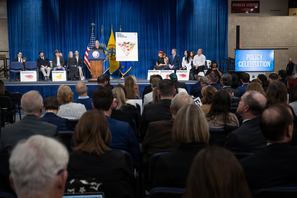 The U.S. Department of Health and Human Services Secretary Robert F. Kennedy, Jr. and U.S. Department of Agriculture Secretary Brooke Rollins announced the new food pyramid