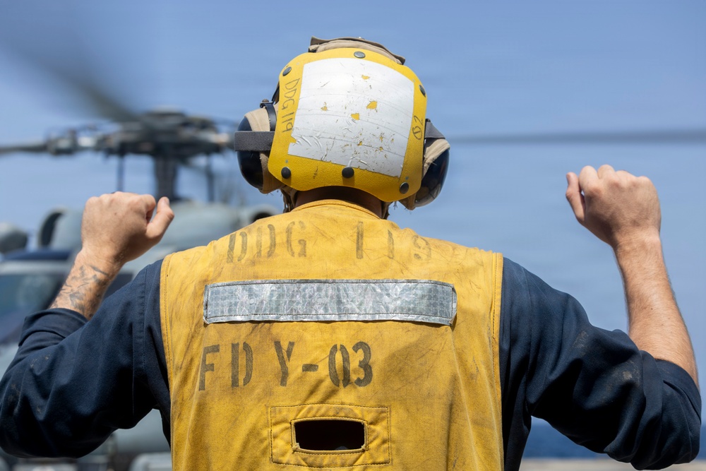 Delbert D. Black Conducts Flight Operations