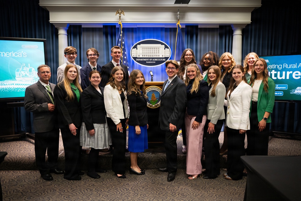 4-H'ers brief some USDA leadership during the 2026 National 4-H Conference April 10-15, 2026