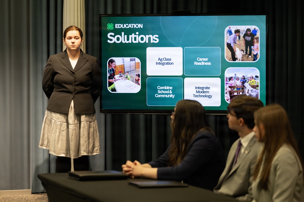 4-H'ers brief some USDA leadership during the 2026 National 4-H Conference April 10-15, 2026