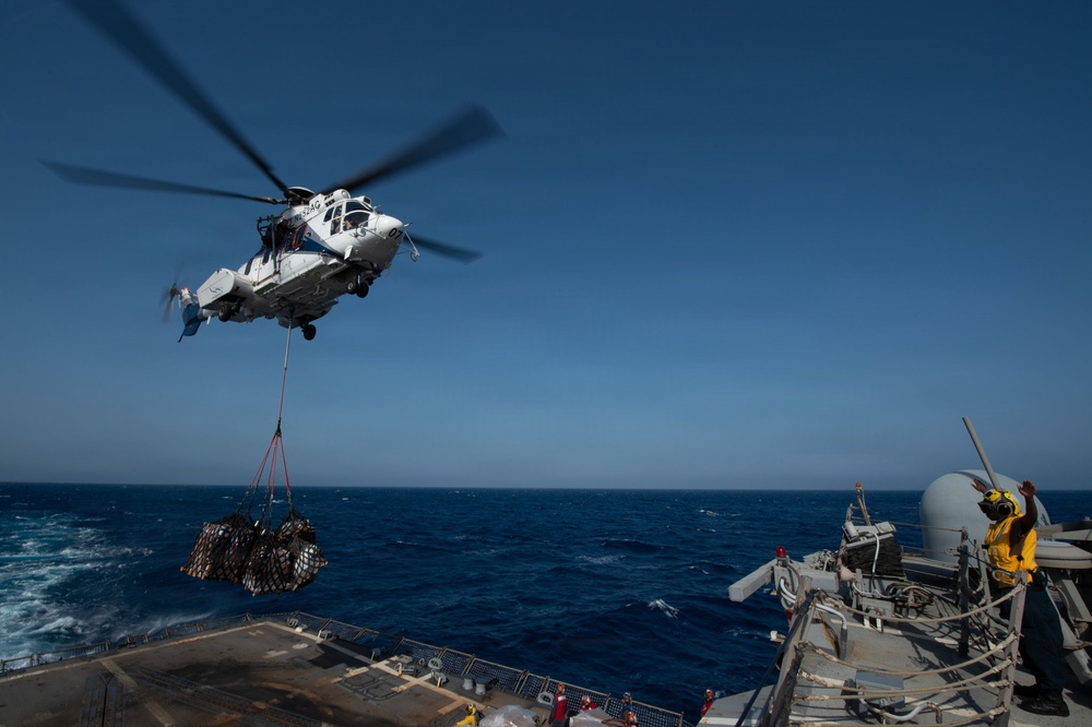 Pinckney Conducts a Vertical Replenishment