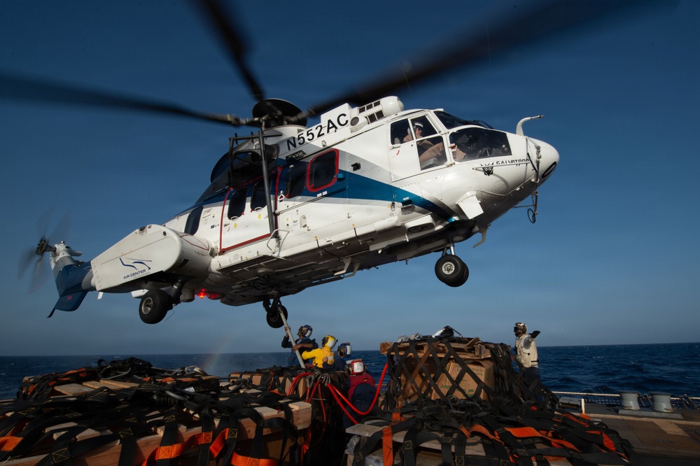 Pinckney Conducts a Vertical Replenishment