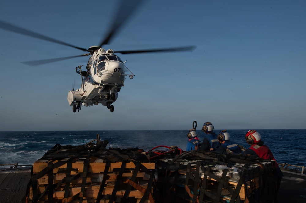 Pinckney Conducts a Vertical Replenishment