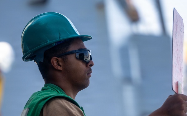 USS Rafael Peralta conducts Replenishment-at-Sea with USNS John Lewis