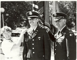Ret. Lt. Gen. Neil Thurgood commissioned as 2nd Lt. with his father’s 2nd Lt. bars