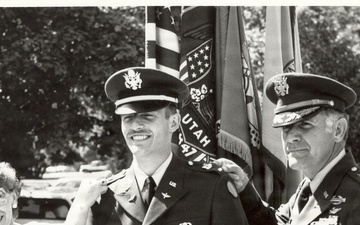 Ret. Lt. Gen. Neil Thurgood commissioned as 2nd Lt. with his father’s 2nd Lt. bars
