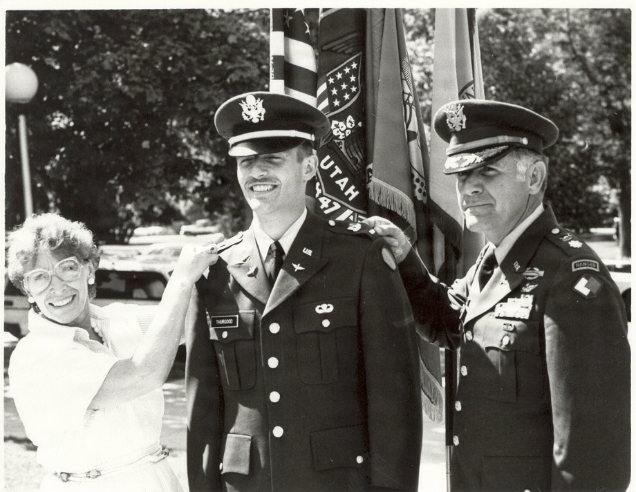 Ret. Lt. Gen. Neil Thurgood commissioned as 2nd Lt. with his father’s 2nd Lt. bars