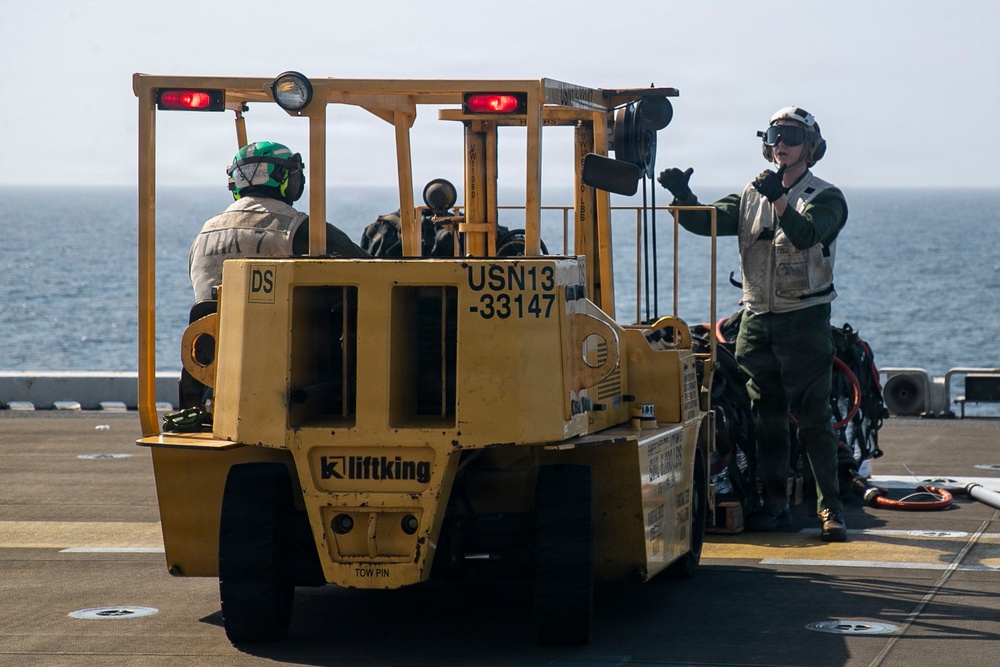 USS Tripoli Vertical Replenishment