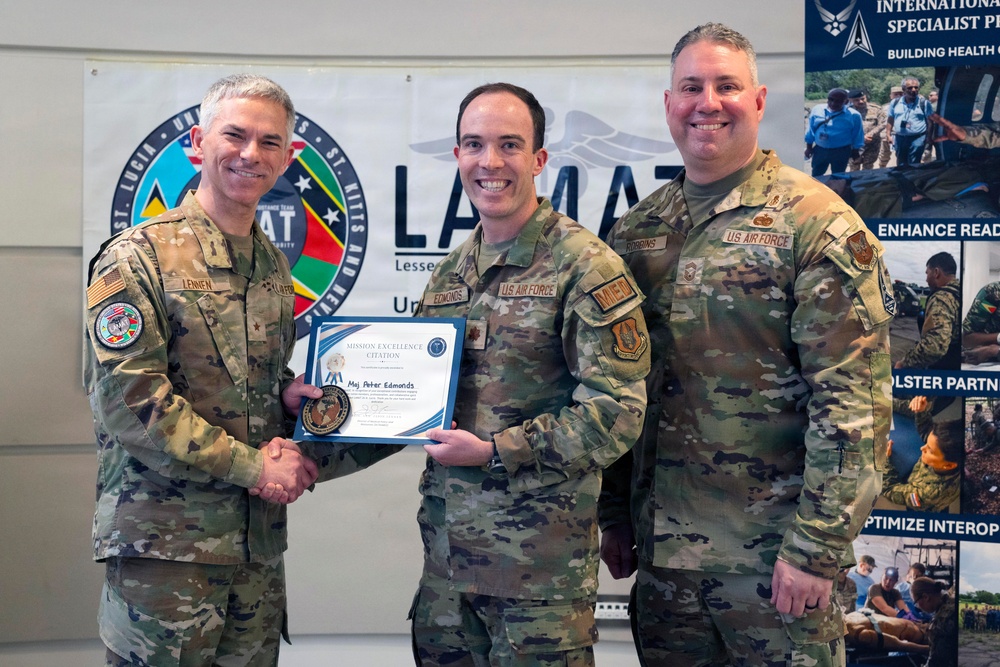 LAMAT 2026: Three U.S. Airmen recognized by the USAF IHS Program in Saint Lucia