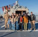 Scouts attend future USS Cleveland morning colors during commissioning week