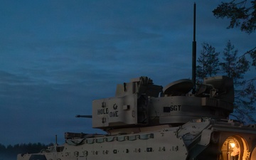 M2A3 Bradley Infantry Fighting Vehicle Range: U.S. Army 2nd Cavalry Regiment integrates new technology and equipment to identify and destroy unmanned aerial systems