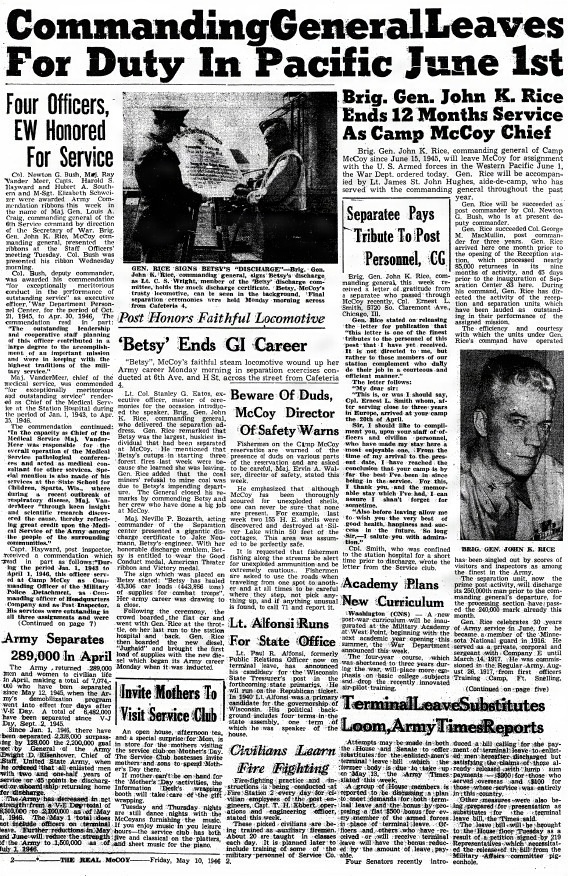 This Month in Fort McCoy History — May