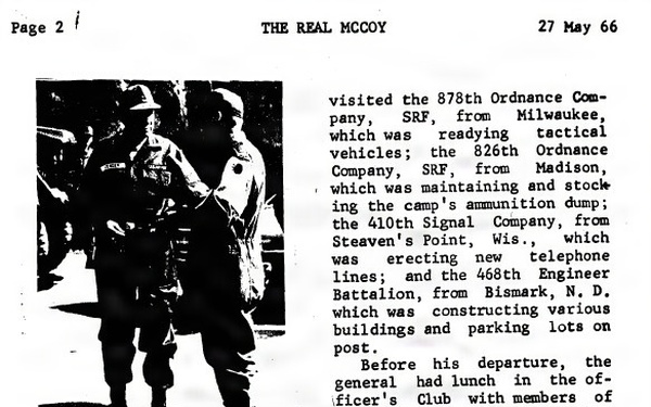 This Month in Fort McCoy History — May