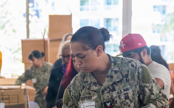 Care Package Preparation for Deployed Carrier Strike Groups at Petco Park