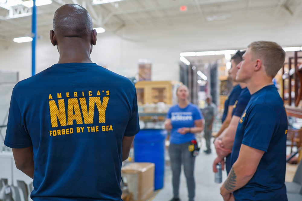 Charlotte Navy Week Sailors volunteer at Habitat for Humanity ReStore