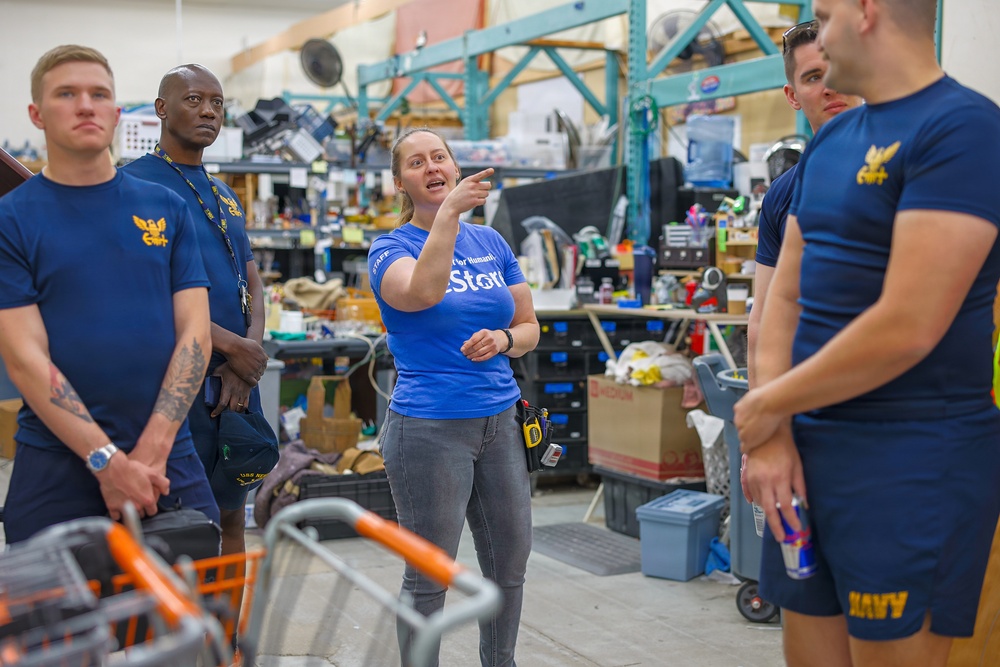 Charlotte Navy Week Sailors volunteer at Habitat for Humanity ReStore