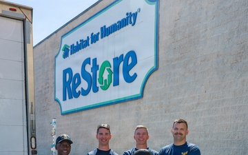 Charlotte Navy Week Sailors volunteer at Habitat for Humanity ReStore