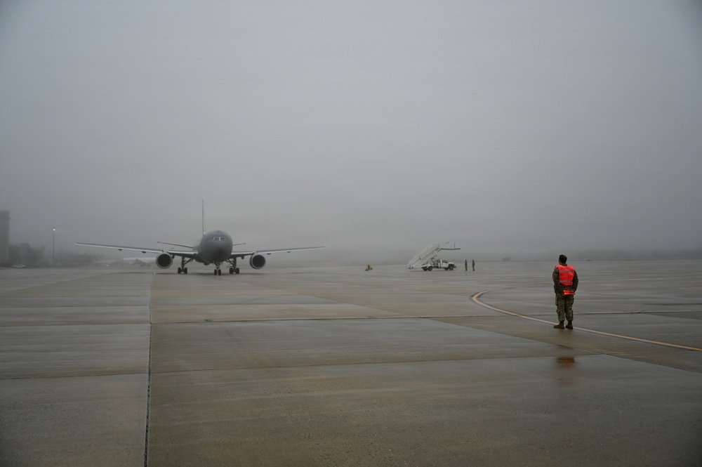 KC-46A Prepares for Departure