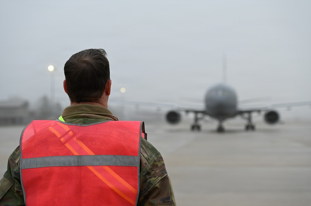 KC-46A Prepares for Departure