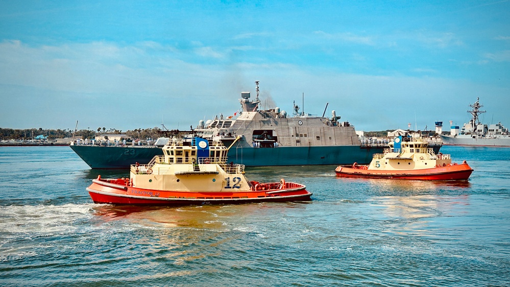 USS Cooperstown (LCS 23) Deploys from Mayport