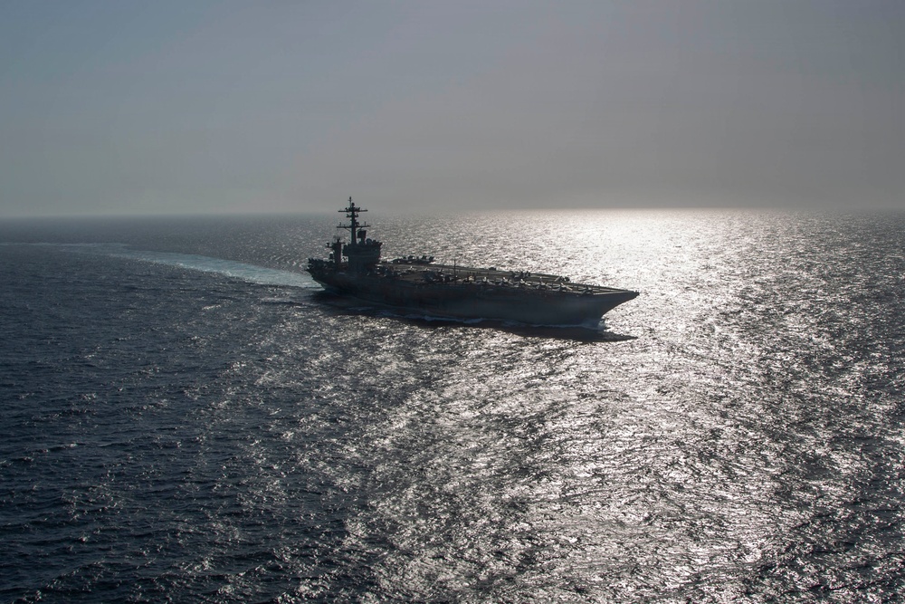 Abraham Lincoln Sails In The Arabian Sea