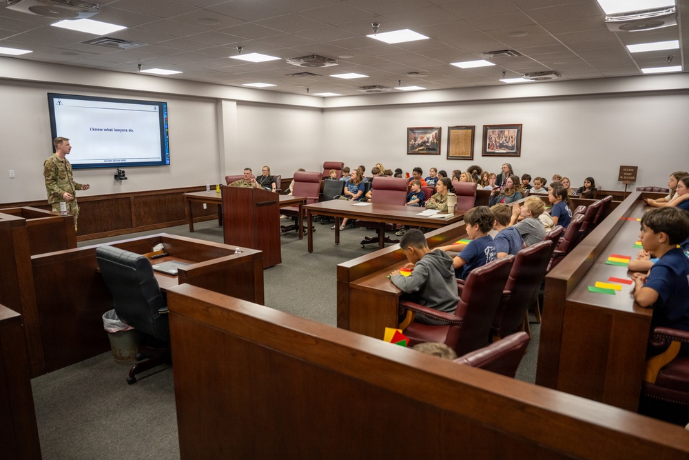 Local elementary school students participate in Law Day mock trial at Altus