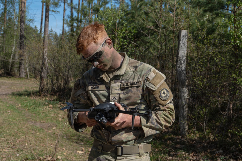 2nd Cavalry Regiment prepares sUAS for training operations at BPTA, Poland