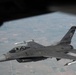 F-16 departs after aerial refueling