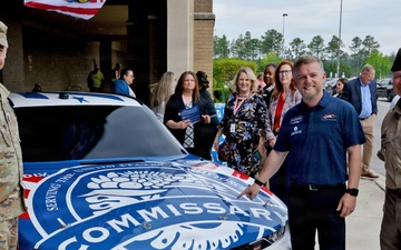 Fort Bragg Hosts Justin Allgaier for Commissary Branded Car Reveal