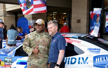 Fort Bragg Hosts Justin Allgaier for Commissary Branded Car Reveal