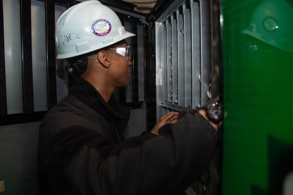 Ronald Reagan Sailors and Contractors Conduct Daily Operations