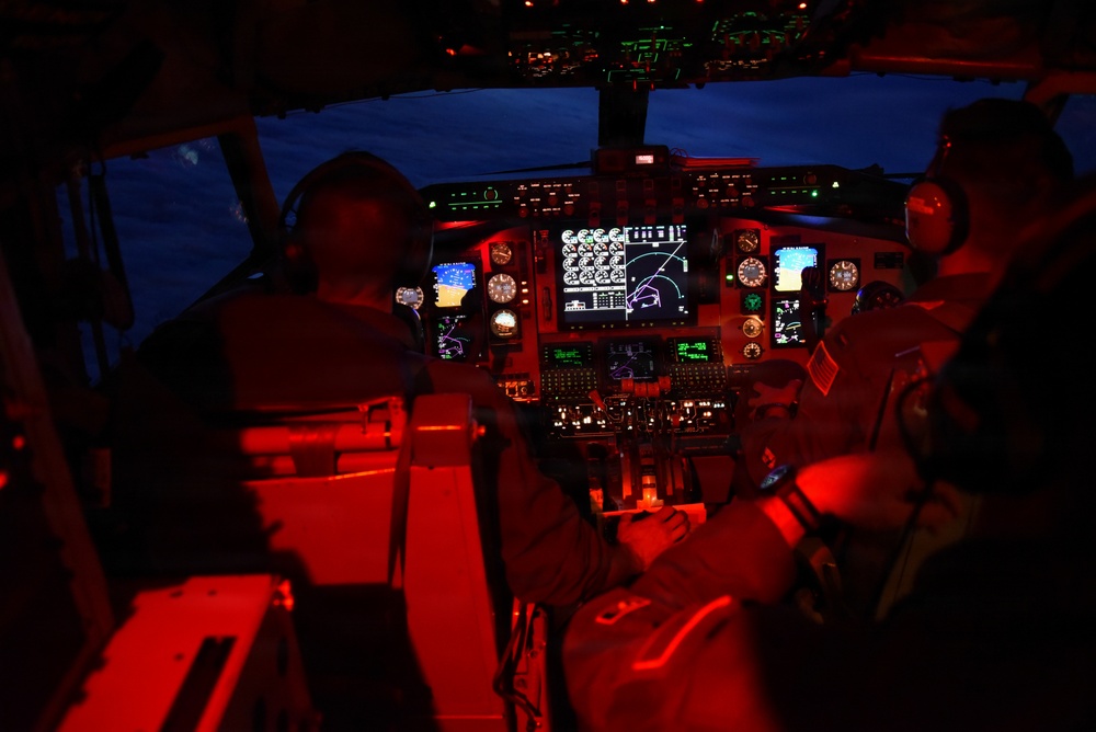 Airmen perform duties in cockpit