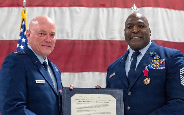 Chief Master Sgt. Marlon Burton retirement ceremony May 3, 2026