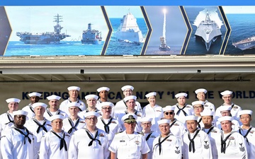 Sailors Don Dress Whites Ahead of Summer at Naval Surface Warfare Center, Port Hueneme Division