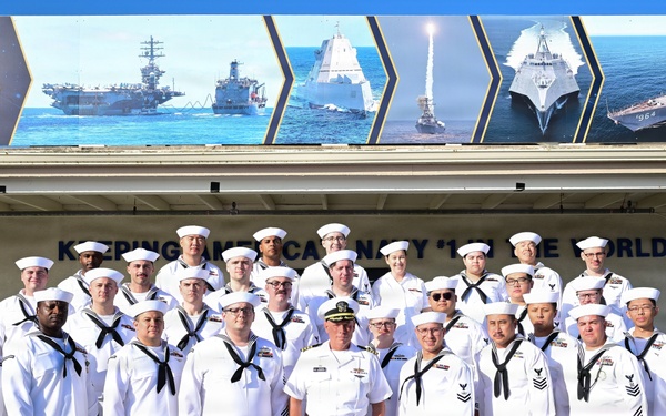 Sailors Don Dress Whites Ahead of Summer at Naval Surface Warfare Center, Port Hueneme Division